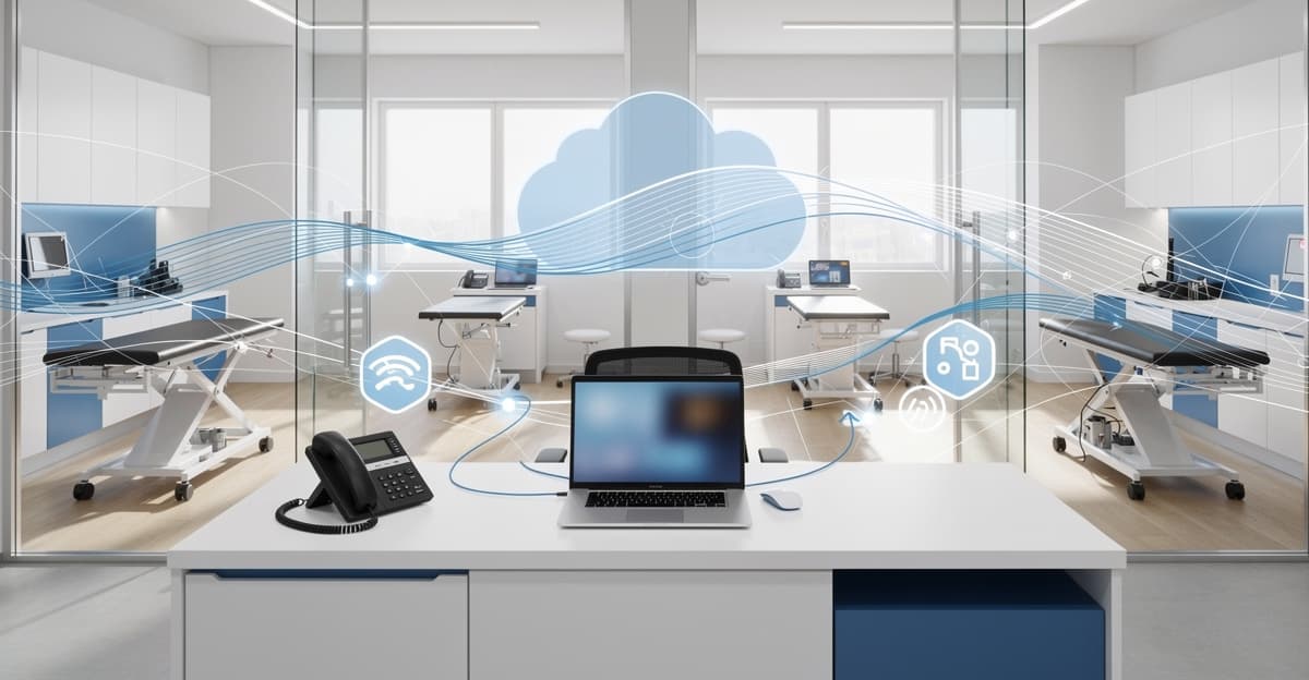 Cabinet vétérinaire moderne avec standard téléphonique cloud et appels connectés